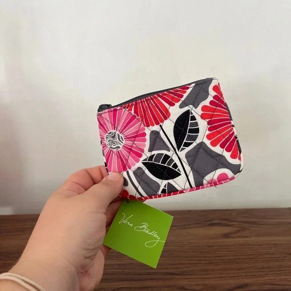 EUC Vera Bradley Bowler Purse Cheery Blossoms Satchel Shoulder Bag W/ Coin Purse - Picture 8 of 14